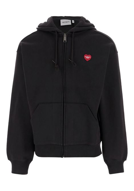 hooded heart ii hartt sweatshirt man black CARHARTT WIP | I03517689.XX